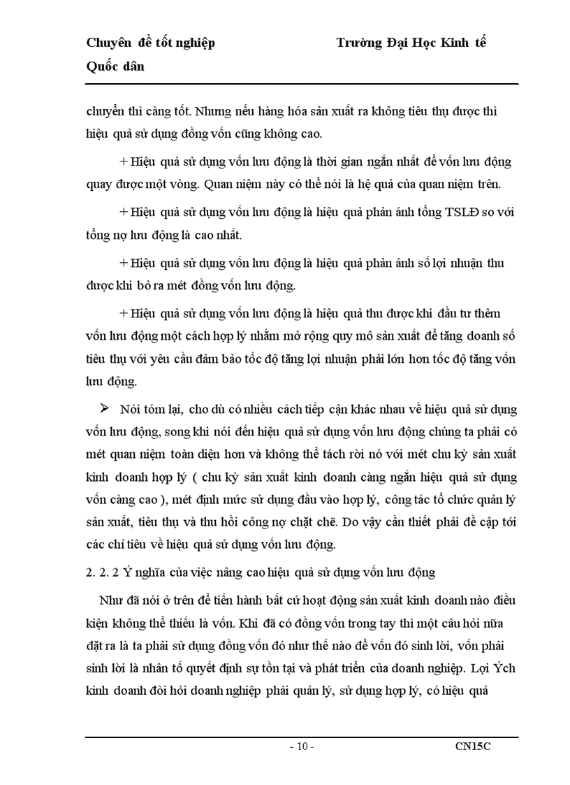 image for page Vốn lưu động và hiệu quả sử dụng vốn lưu động của Công ty Cổ phần Thành Trung