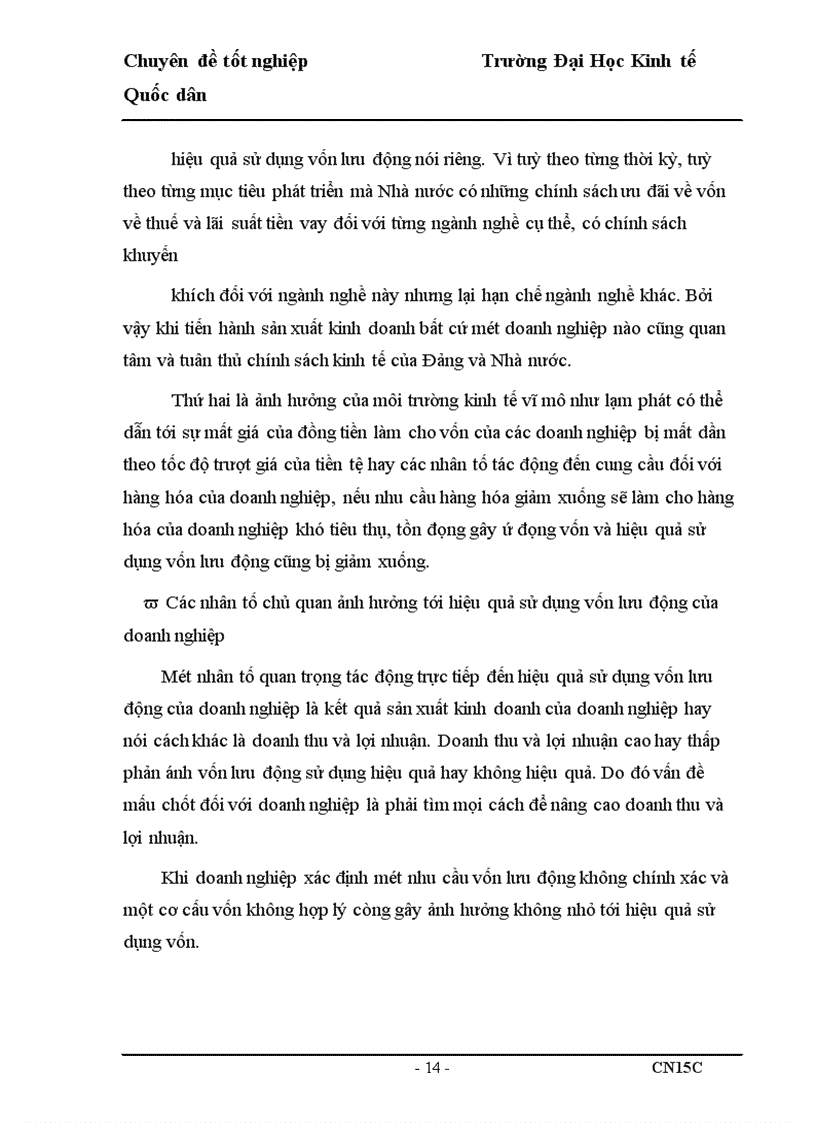 image for page Vốn lưu động và hiệu quả sử dụng vốn lưu động của Công ty Cổ phần Thành Trung