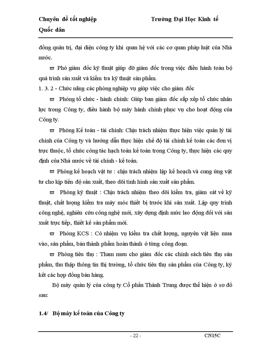 image for page Vốn lưu động và hiệu quả sử dụng vốn lưu động của Công ty Cổ phần Thành Trung