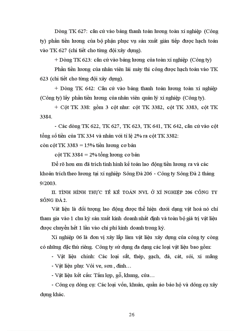 image for page Báo cáo tổng hợp tại: xí nghiệp Sông Đà 206.