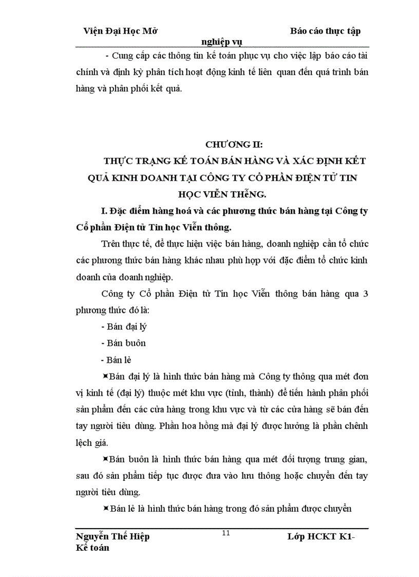 image for page Bán hàng và xác định kết quả kinh doanh tại công ty Cổ phần Điện tử Tin học Viễn thông