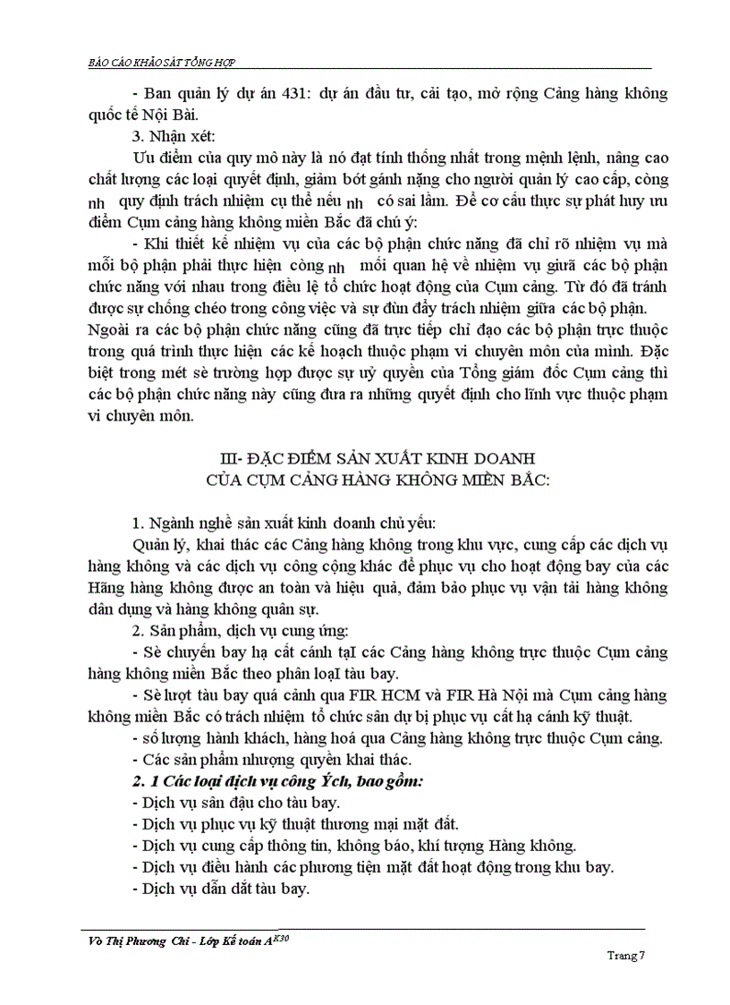 image for page Cơ cáu tổ chức bộ máy quản lý của Cụm cảng hàng không miền Bắc