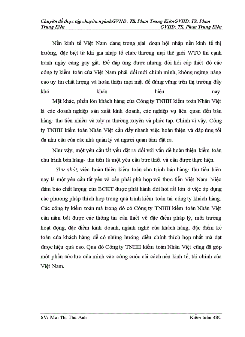 image for page Kiểm toán chu trình bán hàng - thu tiền do do Công ty TNHH Kiểm toán Nhân Việt thực hiện