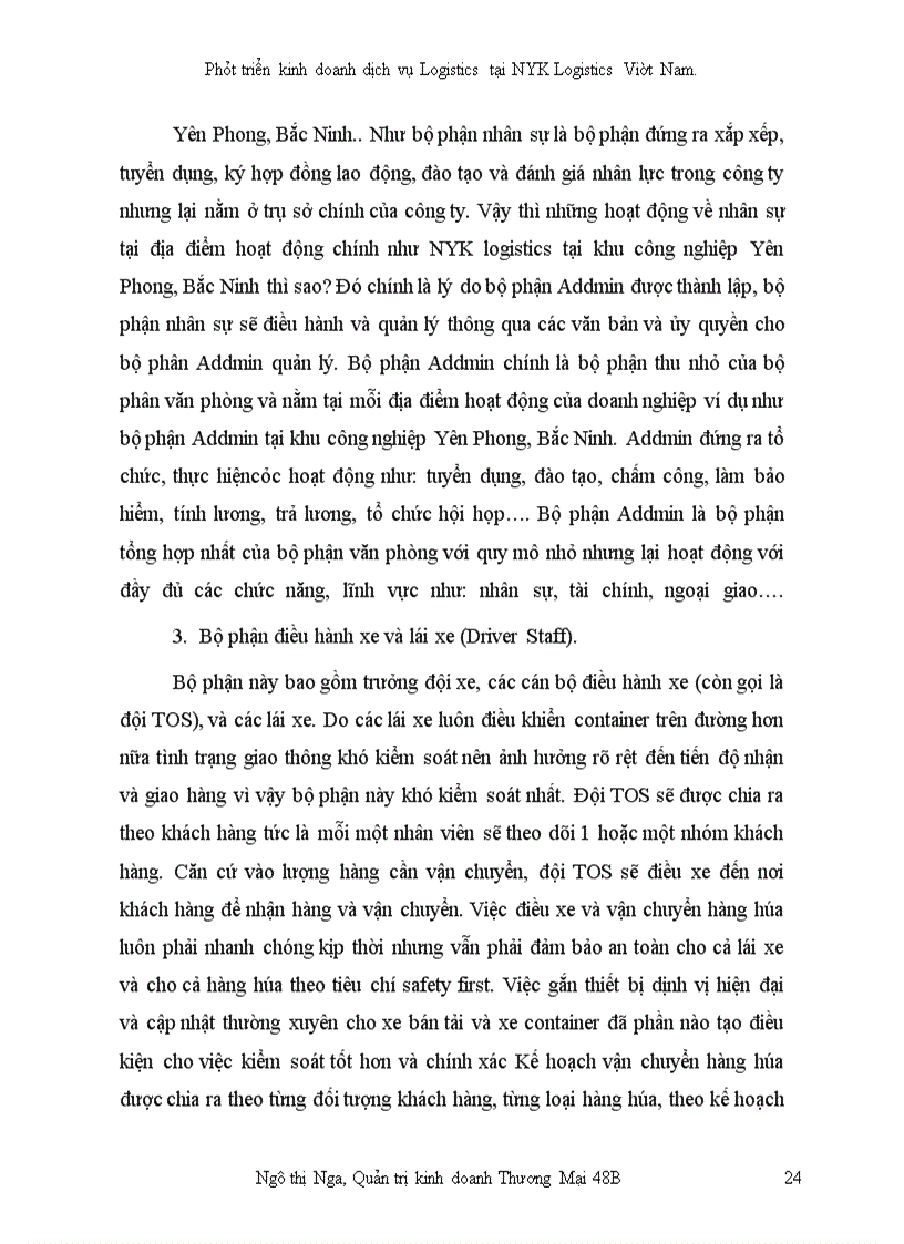 image for page Phát triển kinh doanh dịch vụ Logistics tại công ty NYK Logistics Việt Nam