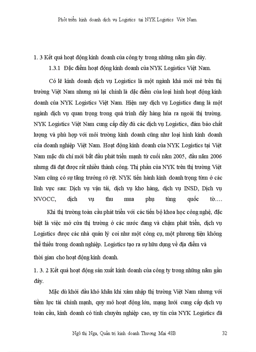 image for page Phát triển kinh doanh dịch vụ Logistics tại công ty NYK Logistics Việt Nam