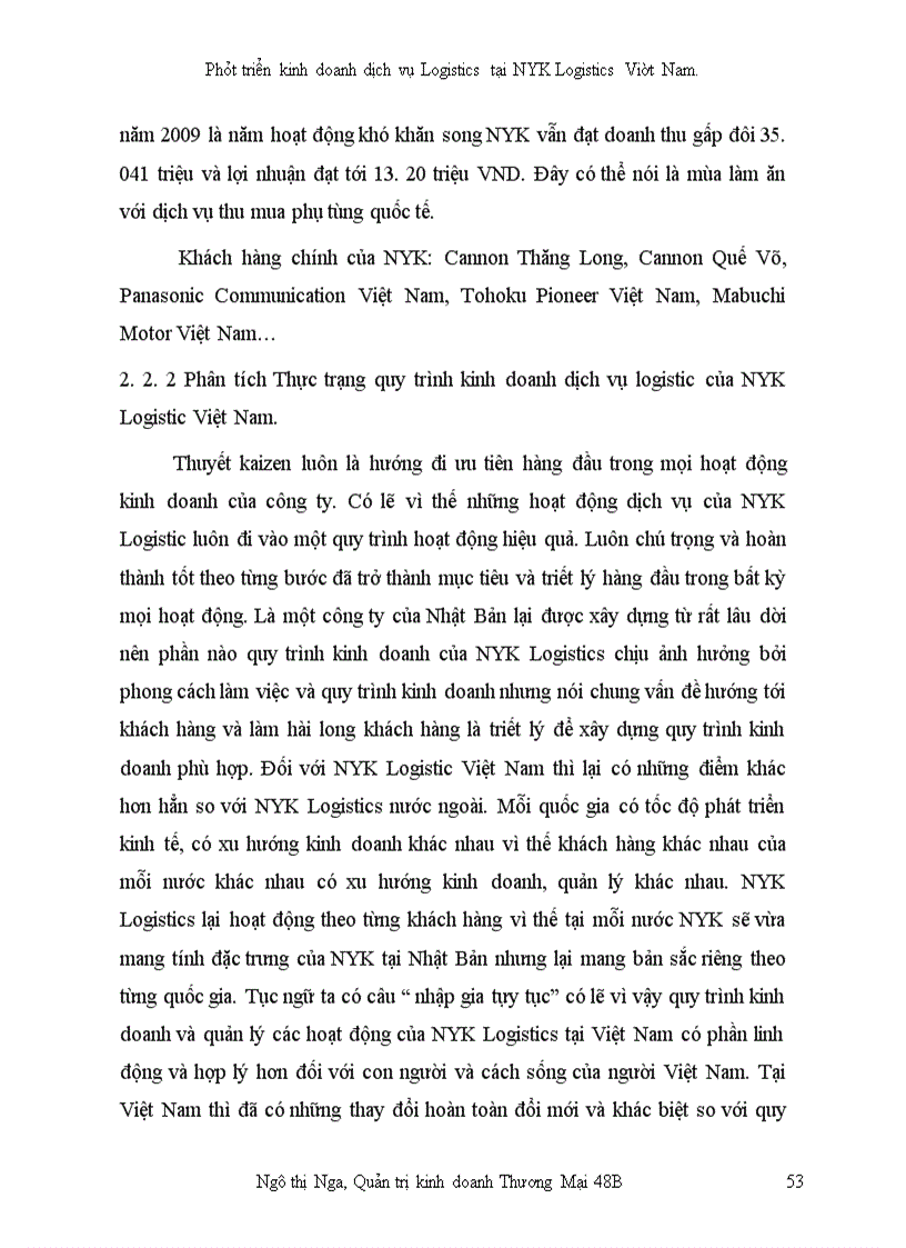 image for page Phát triển kinh doanh dịch vụ Logistics tại công ty NYK Logistics Việt Nam