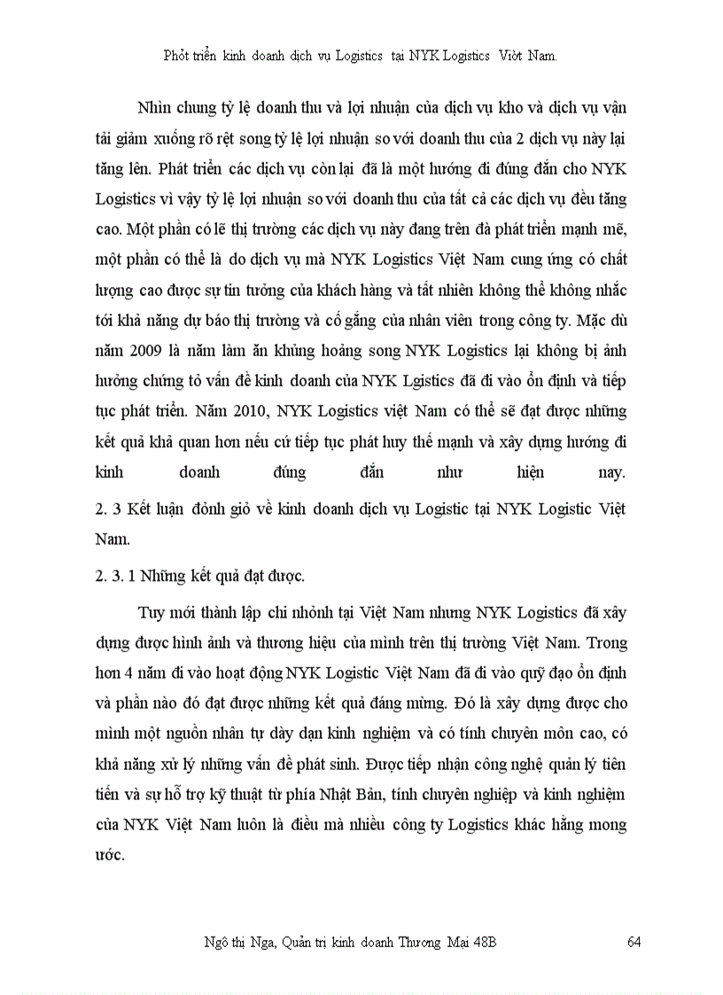 image for page Phát triển kinh doanh dịch vụ Logistics tại công ty NYK Logistics Việt Nam