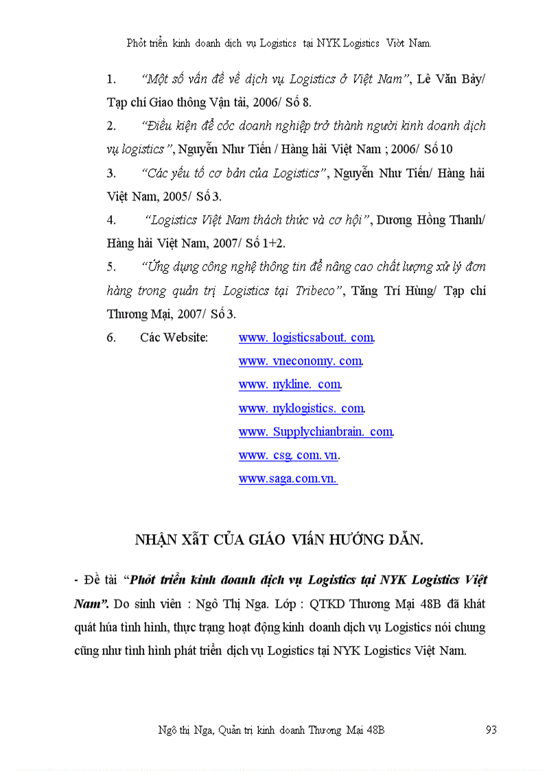 image for page Phát triển kinh doanh dịch vụ Logistics tại công ty NYK Logistics Việt Nam