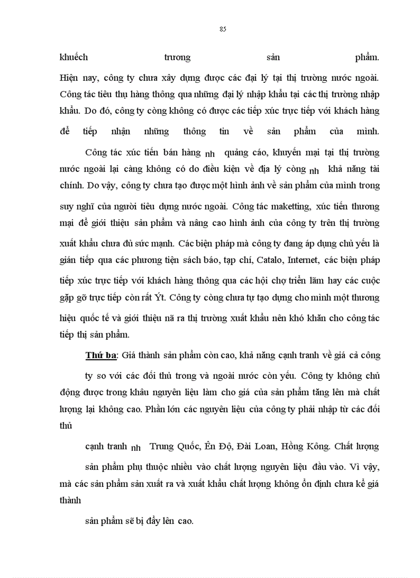 image for page Cỏc giải phỏp nõng cao sức cạnh tranh của sản phẩm xuất khẩu ở cụng ty dệt may Hà Nội (Hanosimex)