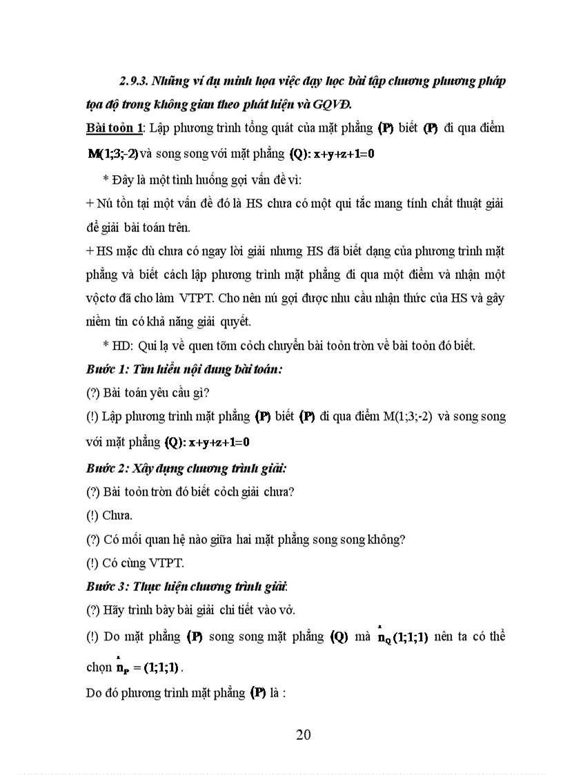 image for page Vận dụng phương pháp dạy học phát hiện và giải quyết vấn đề vào chương phương pháp tọa độ trong không gian– Hình học 12 nâng cao