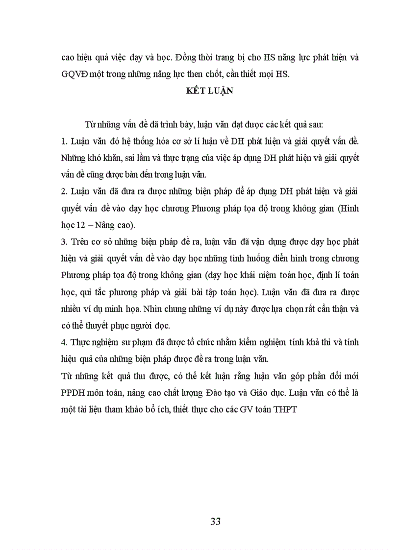 image for page Vận dụng phương pháp dạy học phát hiện và giải quyết vấn đề vào chương phương pháp tọa độ trong không gian– Hình học 12 nâng cao