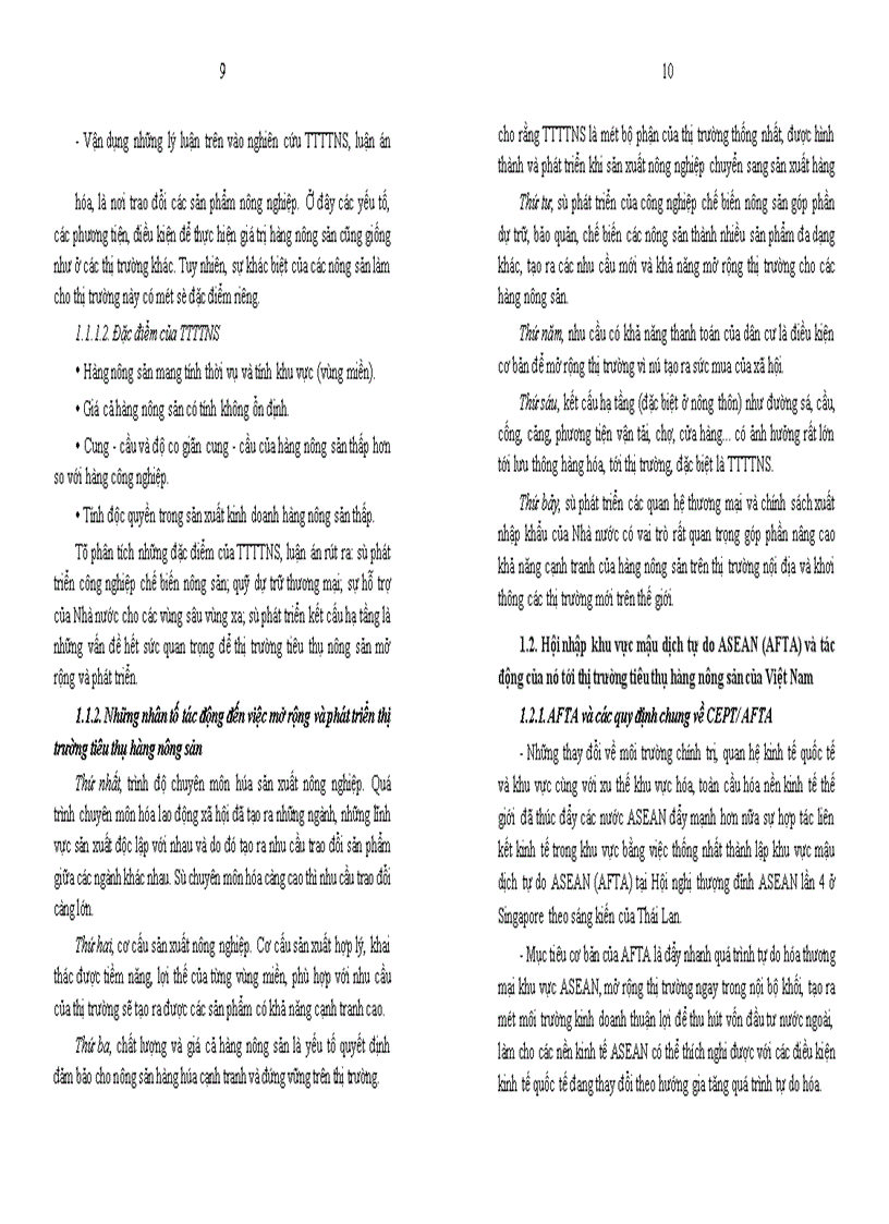 image for page Thị trường tiêu thụ hàng nông sản của Việt Nam trong bối cảnh hội nhập AFTA