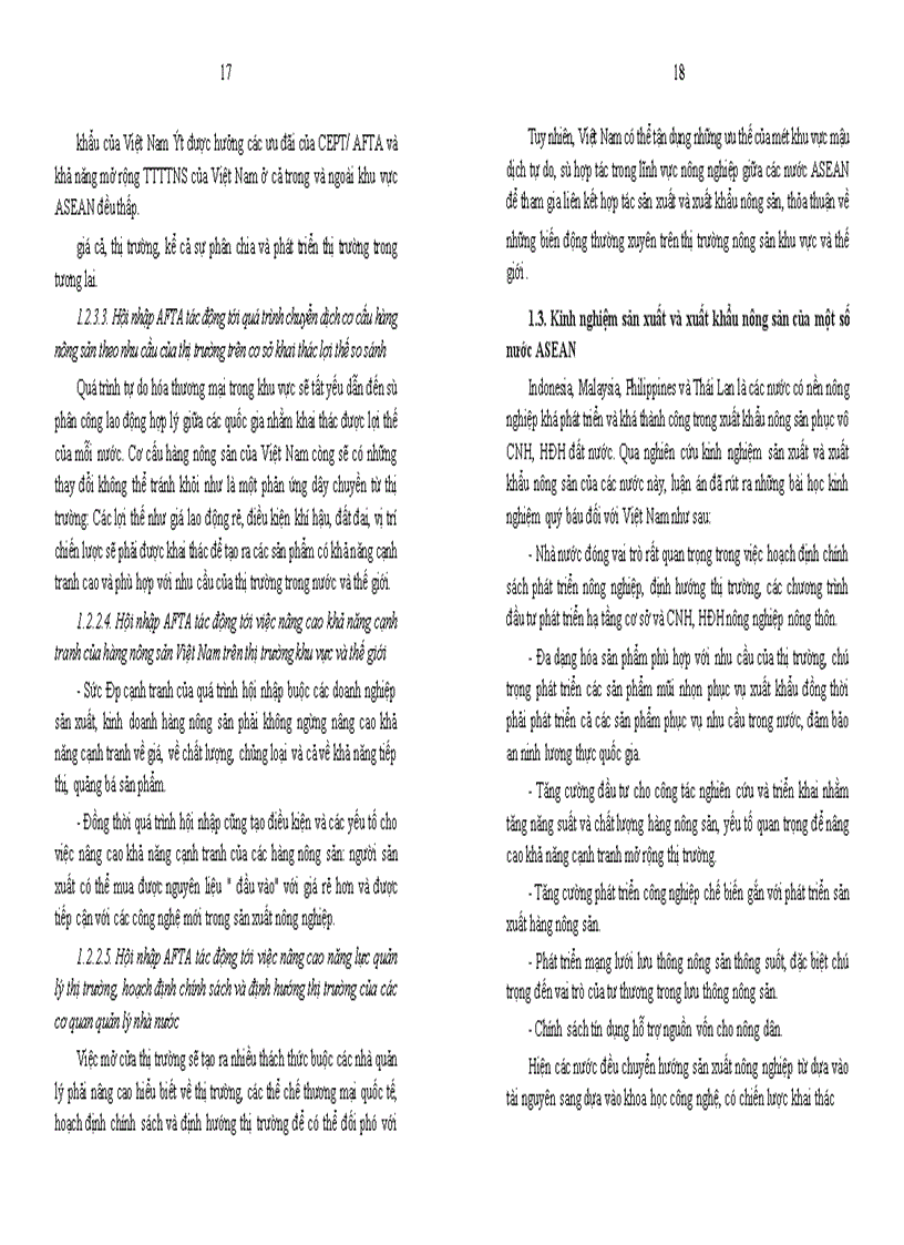 image for page Thị trường tiêu thụ hàng nông sản của Việt Nam trong bối cảnh hội nhập AFTA