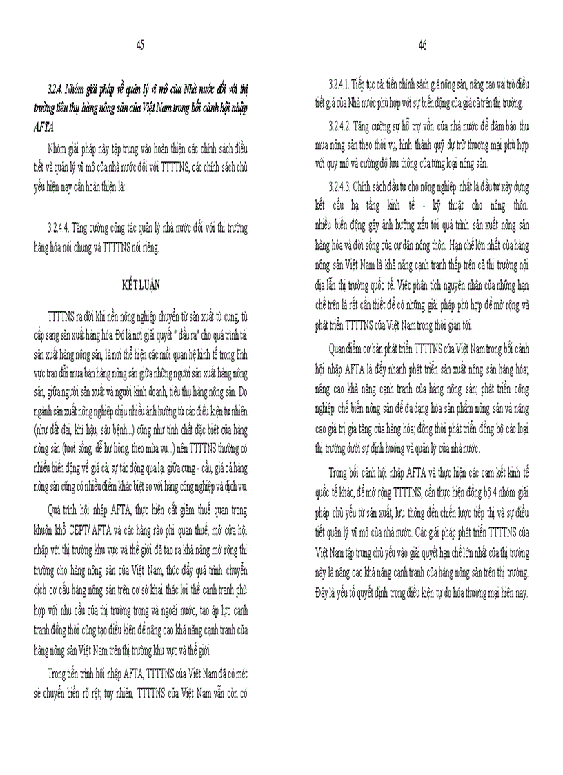 image for page Thị trường tiêu thụ hàng nông sản của Việt Nam trong bối cảnh hội nhập AFTA