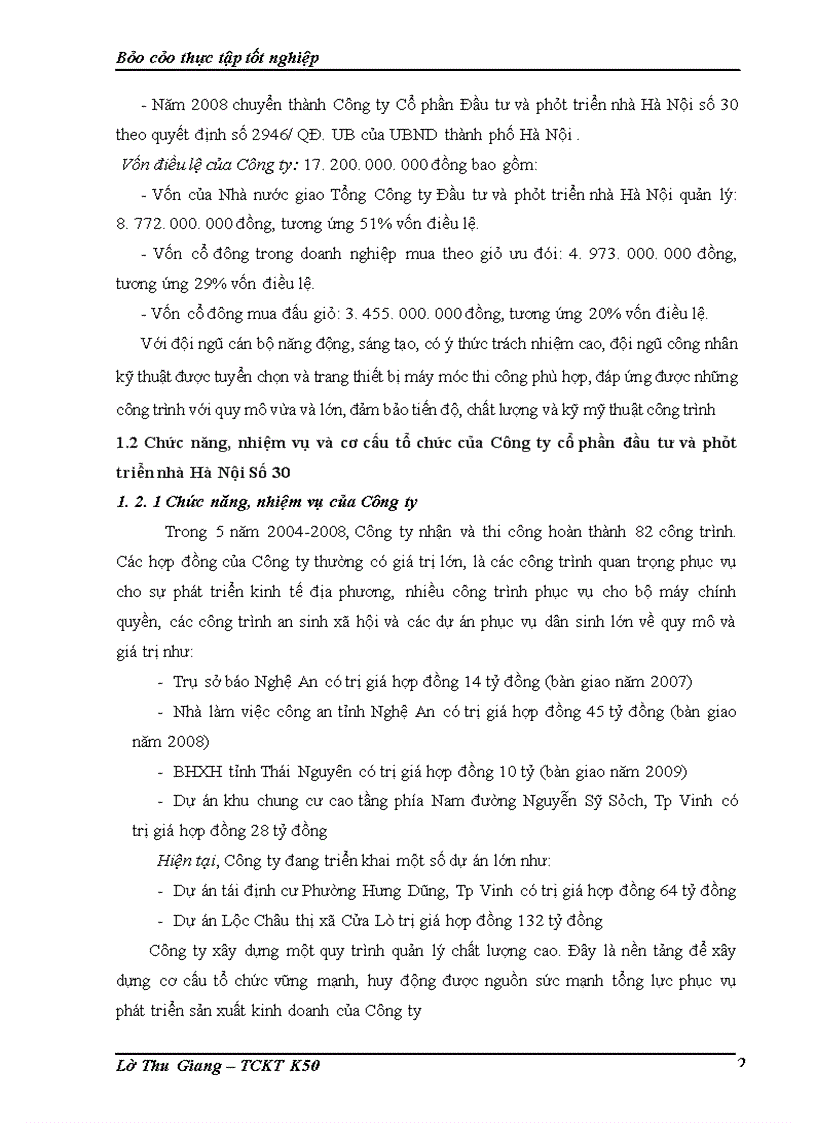 image for page Thực tập tốt nghiệp: công ty cổ phần đầu tư và phát triển nhà hà nội số 30