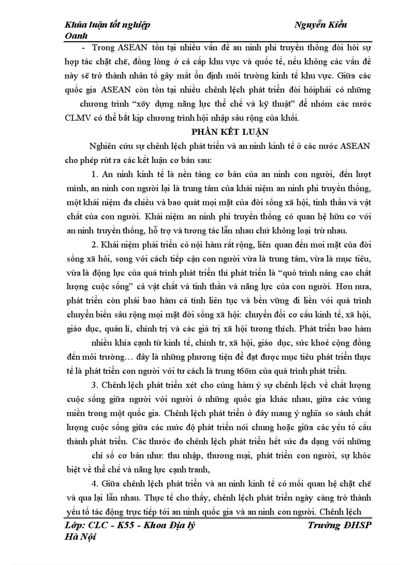 image for page Tác động của chênh lệch phát triển con người tới an ninh kinh tế ở khu vực ASEAN giai đoạn 1985 - 2005