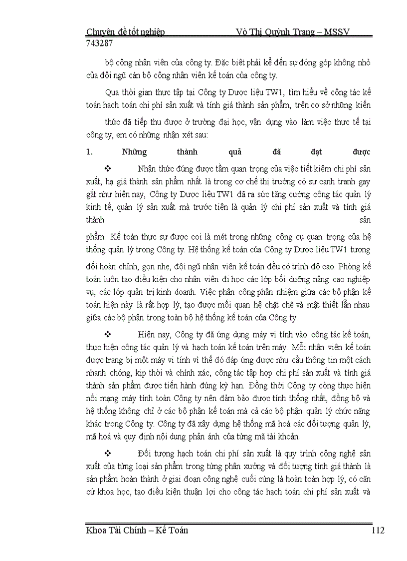 image for page Hoàn thiện tổ chức công tác kế toán chi phí sản xuất và tính giá thành sản phẩm tại Công ty Dược liệu TW1