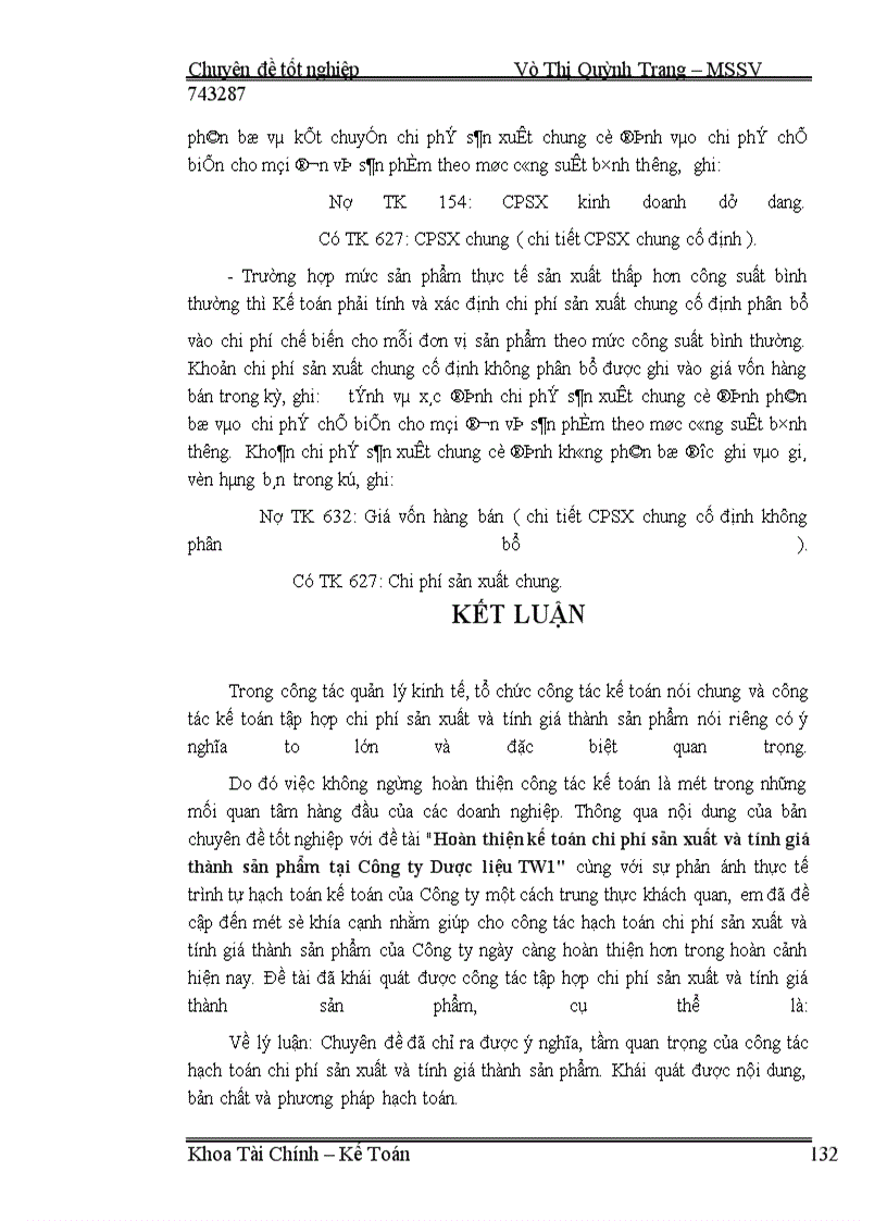 image for page Hoàn thiện tổ chức công tác kế toán chi phí sản xuất và tính giá thành sản phẩm tại Công ty Dược liệu TW1