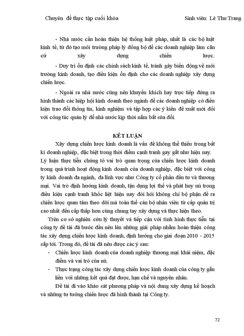 image for page Giải pháp hoàn thiện công tác xây dựng chiến lược kinh doanh của công ty Cổ phần Đầu tư và thương mại ( Constrexim – TM )