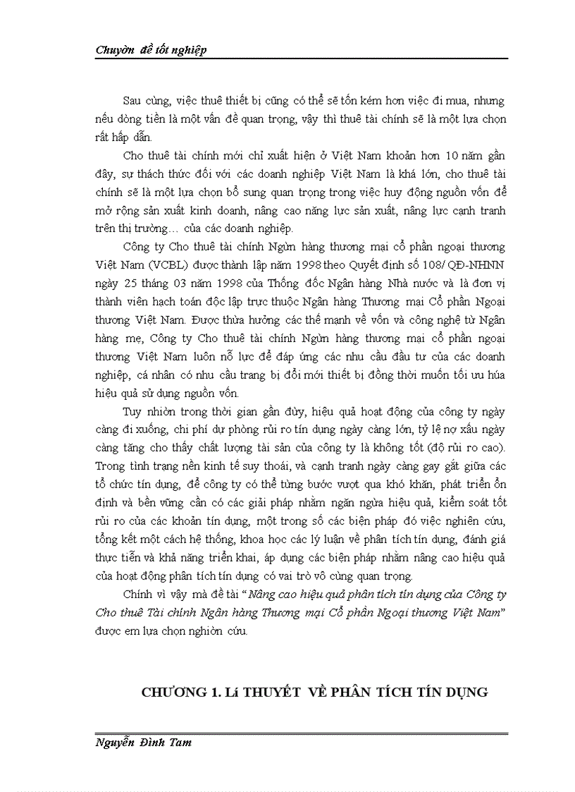 image for page Nâng cao hiệu quả phân tích tín dụng của Công ty Cho thuê Tài chính Ngân hàng Thương mại Cổ phần Ngoại thương Việt Nam