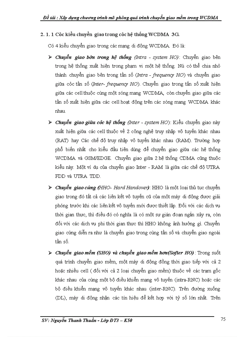 image for page Xây dựng chương trình mô phỏng quá trình chuyển giao mềm trong WCDMA