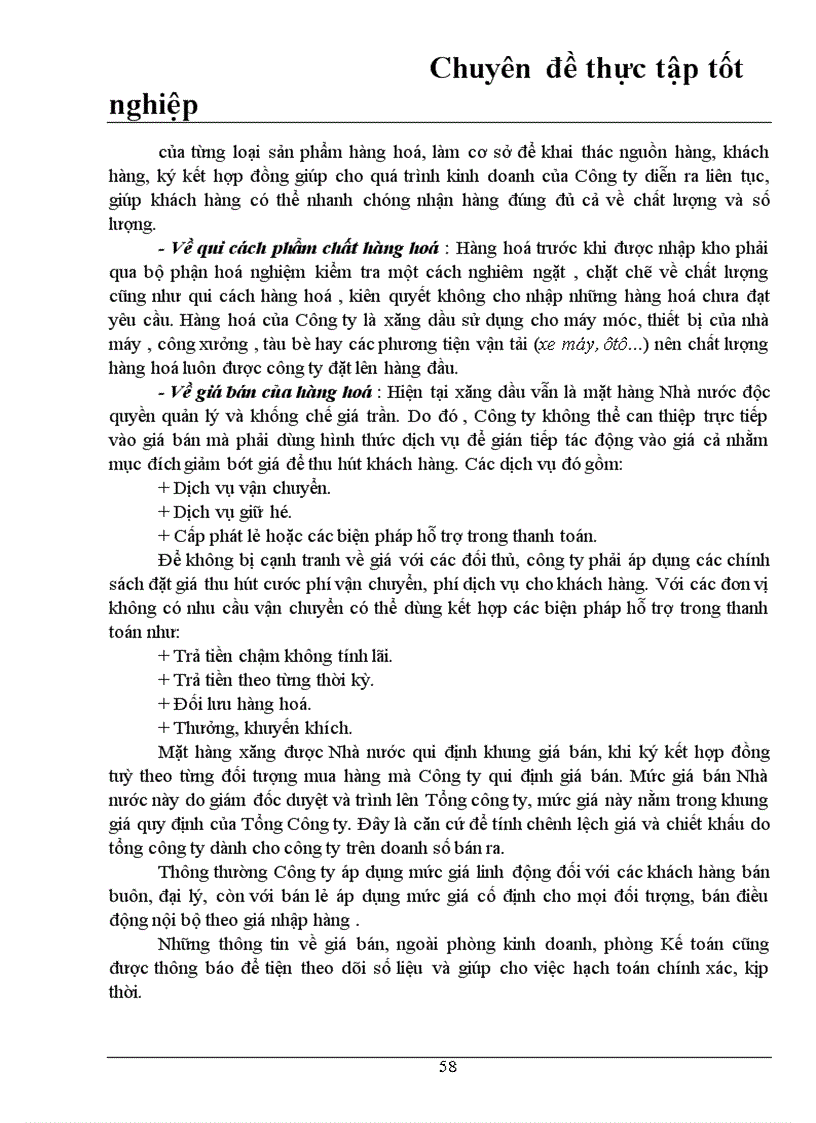 image for page Kế toán tiêu thụ hàng hoá và xác định kết quả kinh doanh ở công ty xăng dầu khu vực III