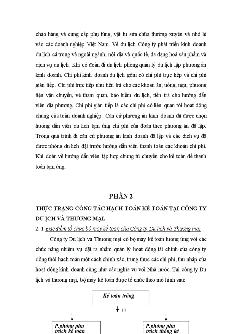 image for page Thực trạng tổ chức hạch toán kế toán tại Công ty Du lịch và Thương mại