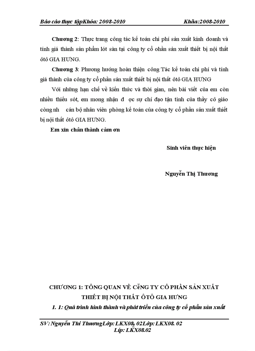 image for page Hoàn thiện chi phí sản xuất và tính giá thành sản phẩm lót sàn ô tô tại công ty cổ phần sản xuất thiết bị nội thất ô tô GIA HƯNG