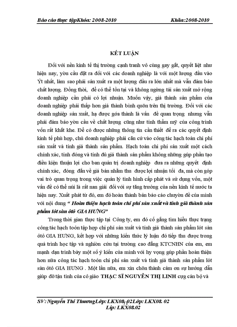 image for page Hoàn thiện chi phí sản xuất và tính giá thành sản phẩm lót sàn ô tô tại công ty cổ phần sản xuất thiết bị nội thất ô tô GIA HƯNG