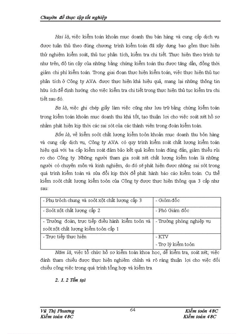 image for page Hoàn thiện kiểm toán khoản mục doanh thu bán hàng và cung cấp dịch vụ trong quy trình kiểm toán BCTC do Công ty TNHH Tư vấn Kế toán và Kiểm toán Việt Nam (Công ty AVA) thực hiện