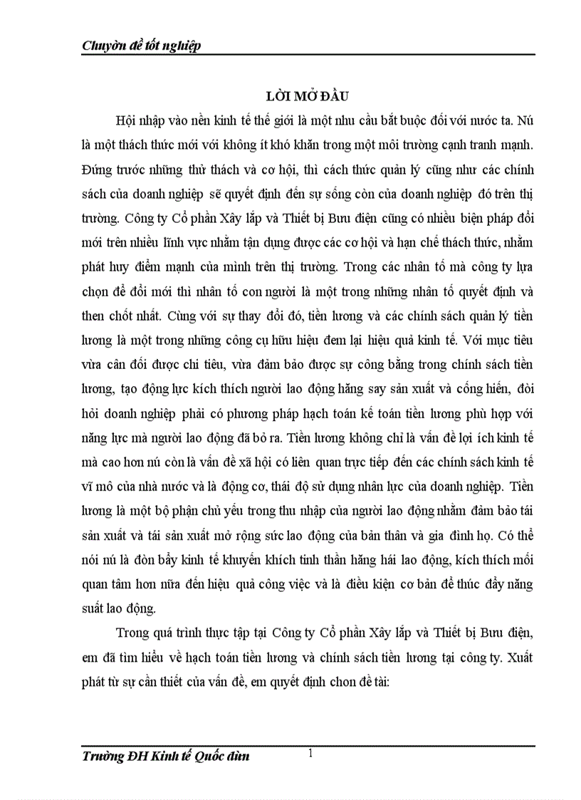 image for page Hoàn thiện kế toán tiền lương và các khoản trích theo lương tại Công ty Cổ phần Xây lắp và Thiết bị Bưu điện