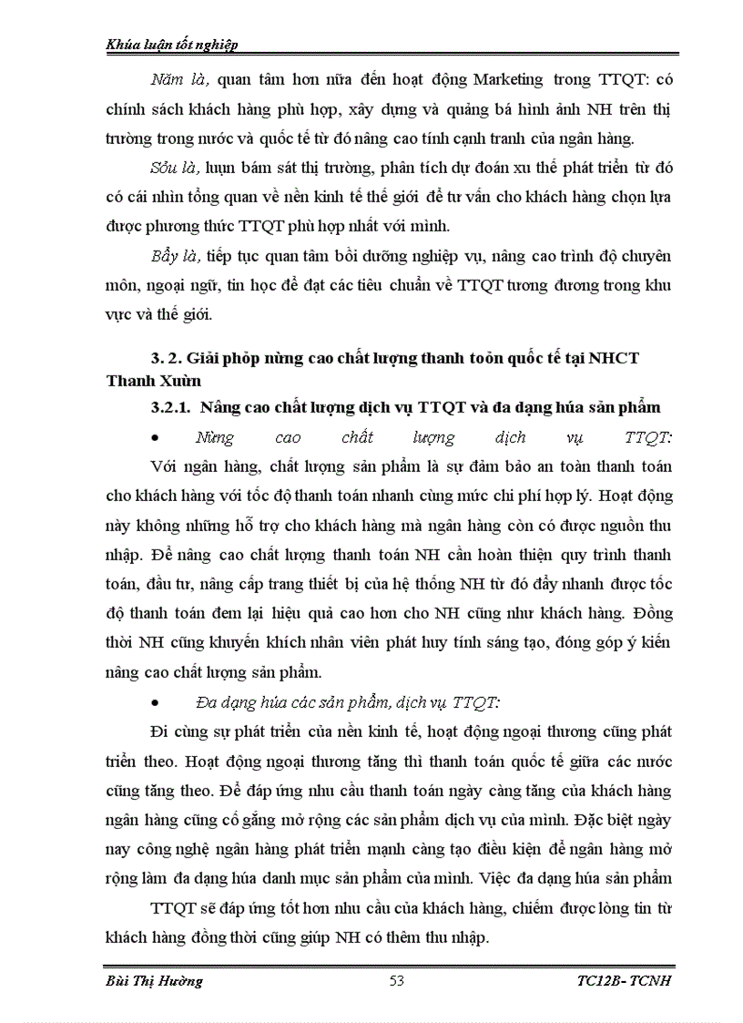 image for page Giải pháp nâng cao chất lượng thanh toán quốc tế tại chi nhánh Ngân hàng công thương Thanh Xuân