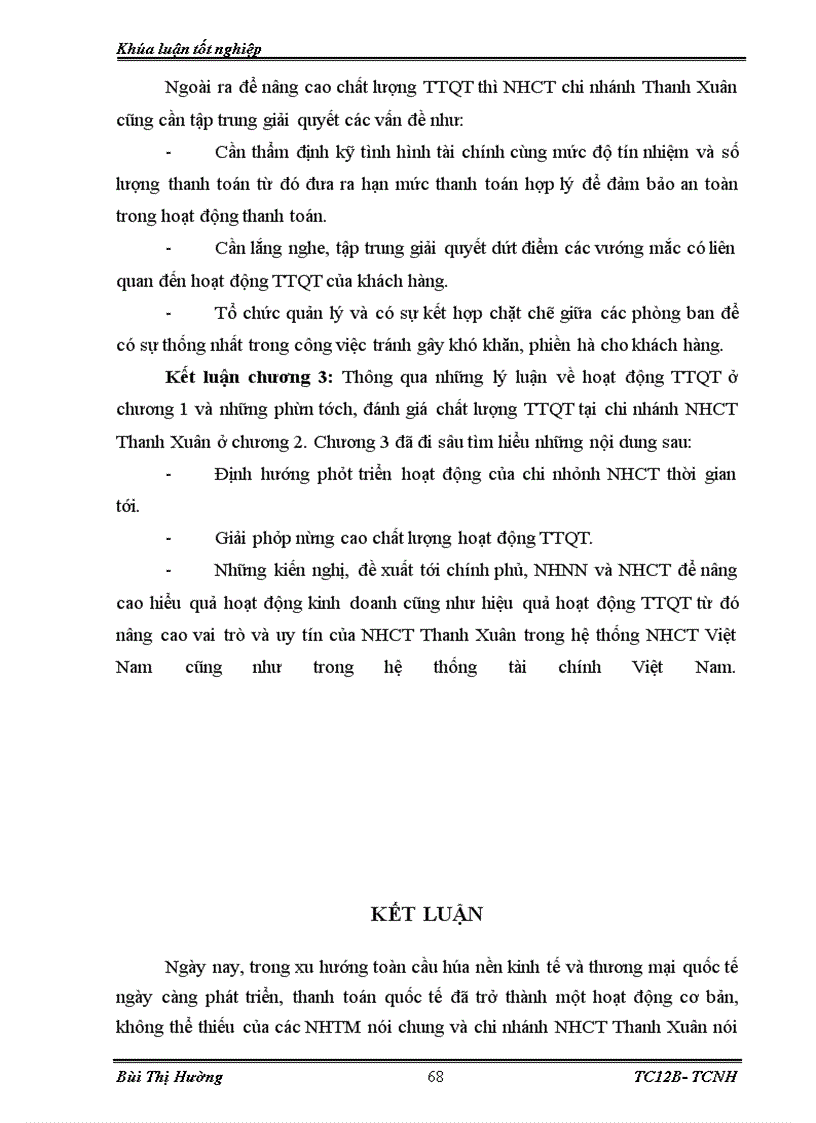 image for page Giải pháp nâng cao chất lượng thanh toán quốc tế tại chi nhánh Ngân hàng công thương Thanh Xuân
