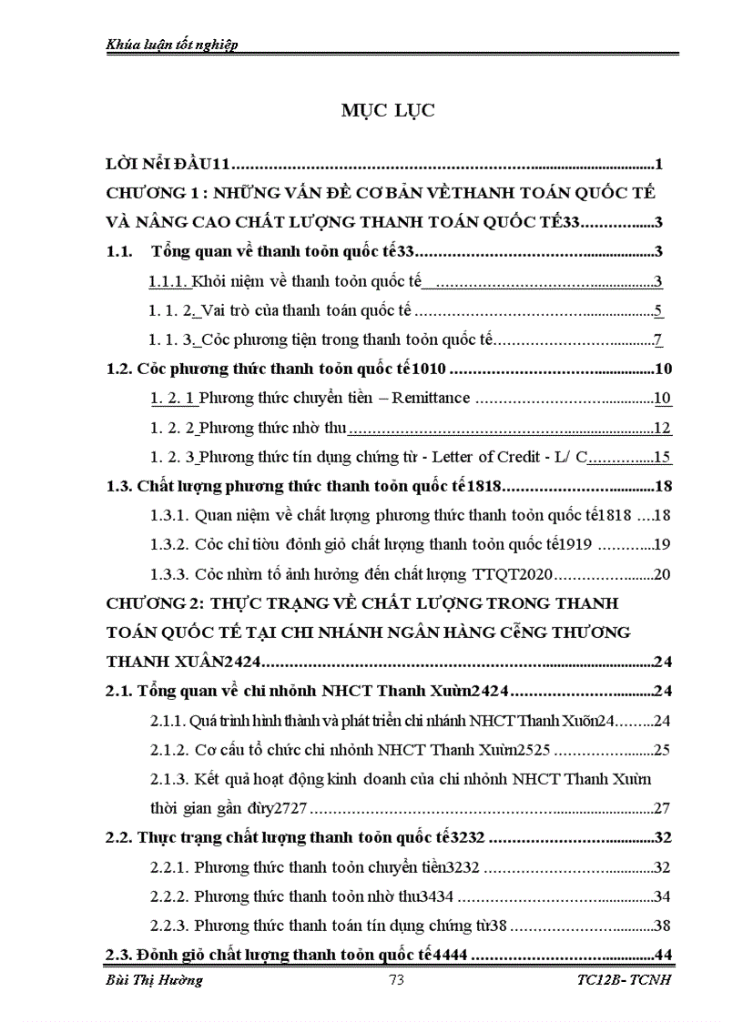 image for page Giải pháp nâng cao chất lượng thanh toán quốc tế tại chi nhánh Ngân hàng công thương Thanh Xuân