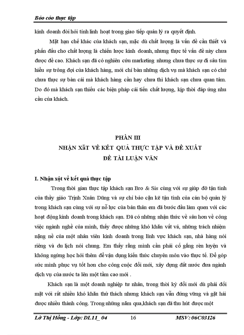 image for page Thưc trạng và giải pháp hoàn thiện xây dựng và thực hiện chiến lược kinh doanh của khách sạn Bro & Sis