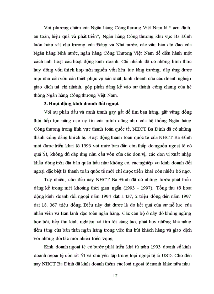 image for page Những khó khăn và thuận lợi của Ngân hàng Công thương Ba Đình