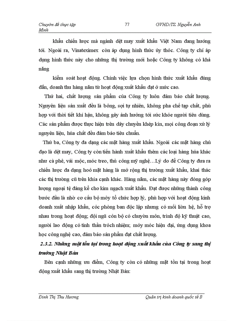 image for page Đẩy mạnh hoạt động xuất khẩu của Công ty Sản xuất Xuất nhập khẩu Dệt may sang thị trường Nhật Bản