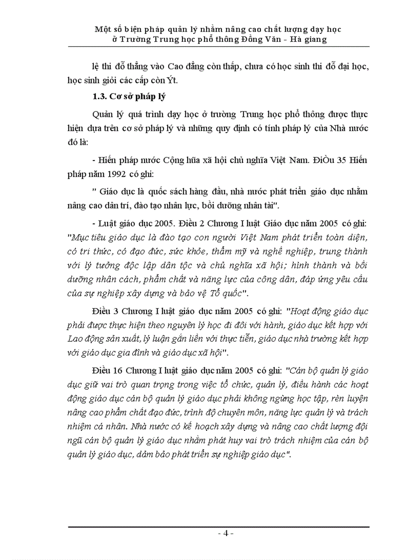 image for page Một số biện pháp quản lý nhằm nâng cao chất lượng dạy học ở trường trung học phổ thông Đồng Văn - Hà giang