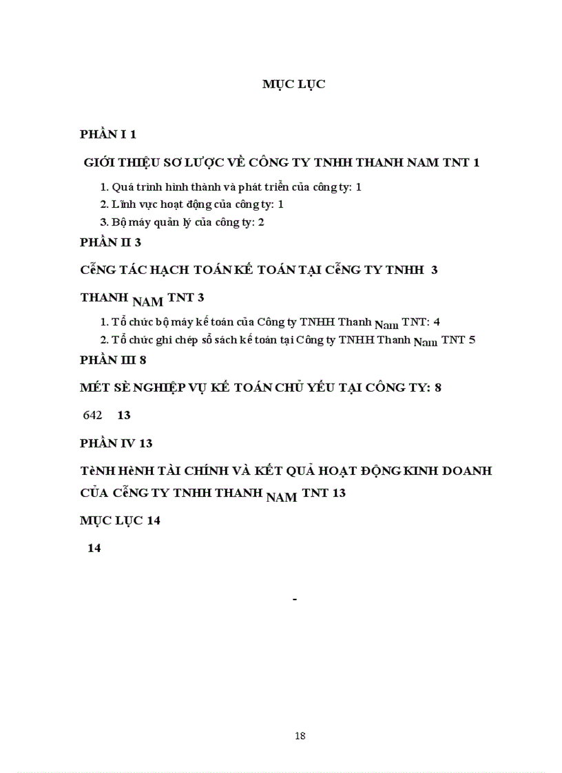 image for page Công tác hạch toán kế toán tại Công ty TNHH Thanh Nam TNT