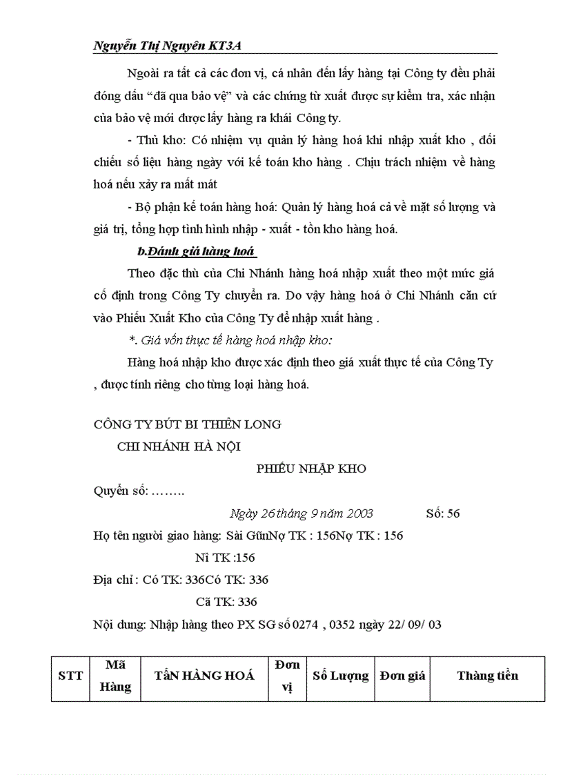 image for page Thực tế công tác tiêu thụ hàng hoá và xác định kết quả ở Chi nhánh Công ty Bút Bi Thiên Long- Hà Nội