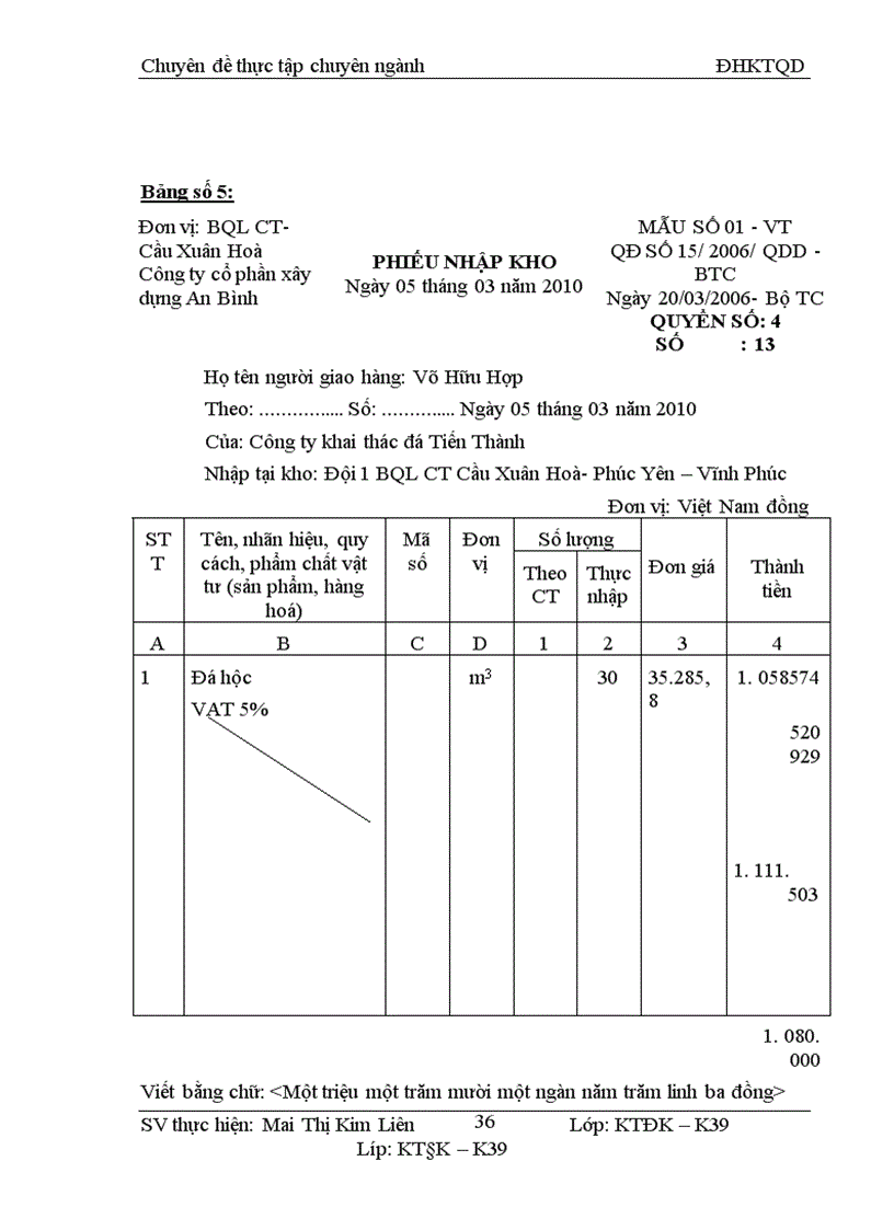 image for page Hoàn thiện kế toán nguyên vật liệu Công ty cổ phần xây dựng An Bình