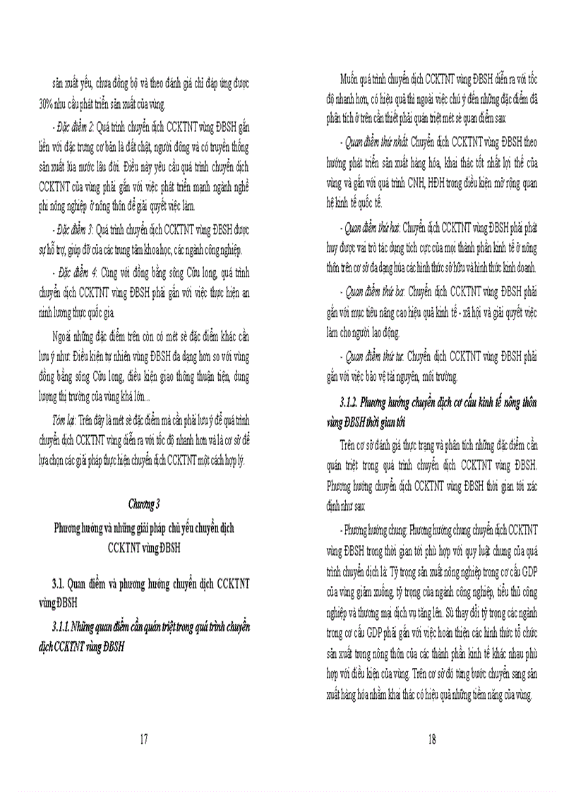 image for page Phương hướng và những giải pháp chủ yếu chuyển dịch CCKTNT vùng ĐBSH