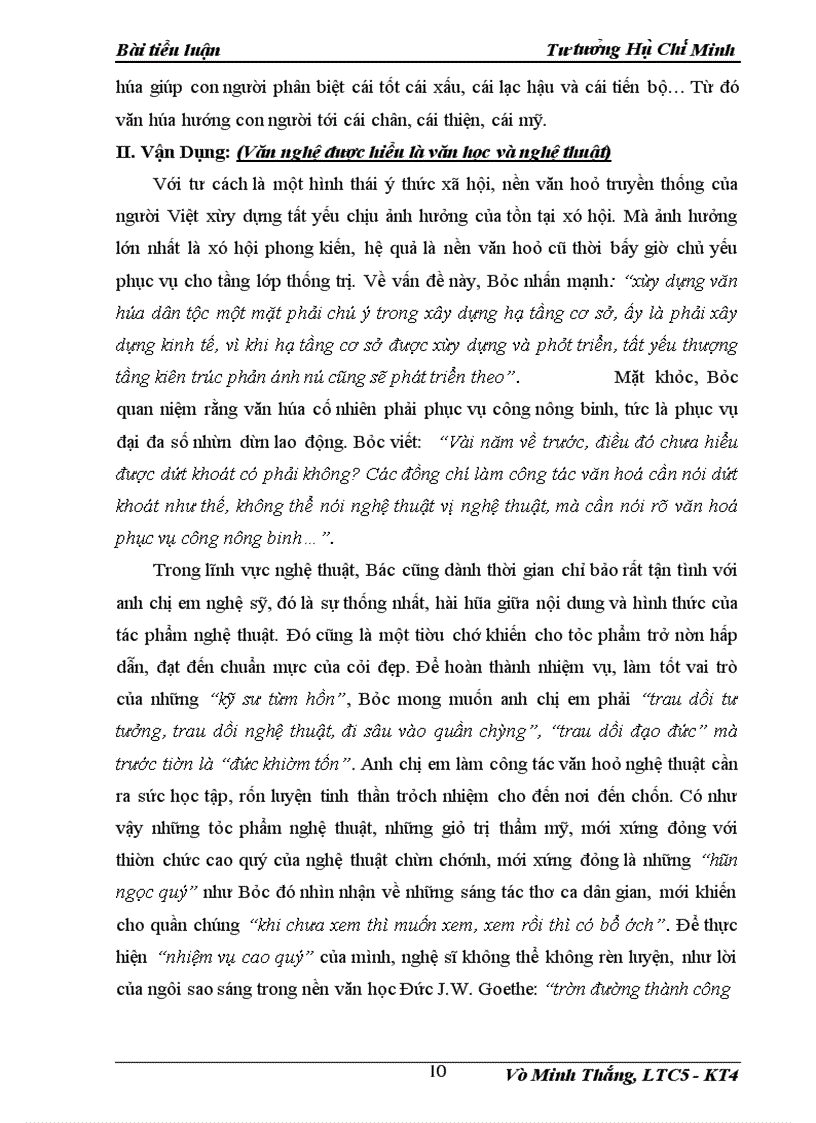 image for page Vận dụng tư tưởng văn hóa văn nghệ của Hồ Chí Minh vào xây dựng nền văm hóa văn nghệ trong giai đoạn hiện nay