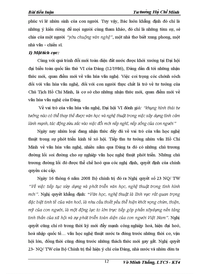 image for page Vận dụng tư tưởng văn hóa văn nghệ của Hồ Chí Minh vào xây dựng nền văm hóa văn nghệ trong giai đoạn hiện nay