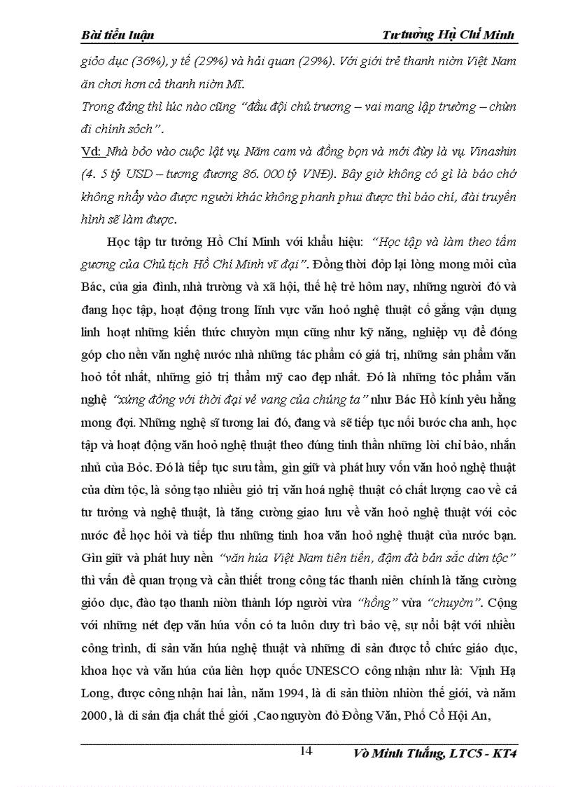 image for page Vận dụng tư tưởng văn hóa văn nghệ của Hồ Chí Minh vào xây dựng nền văm hóa văn nghệ trong giai đoạn hiện nay