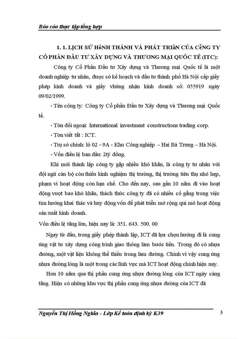 image for page Một số đánh giá vê tình hình tổ chức hạch toán kế toán tại công ty cổ phần đầu tư xây dựng và thương mại quốc tế (ict)