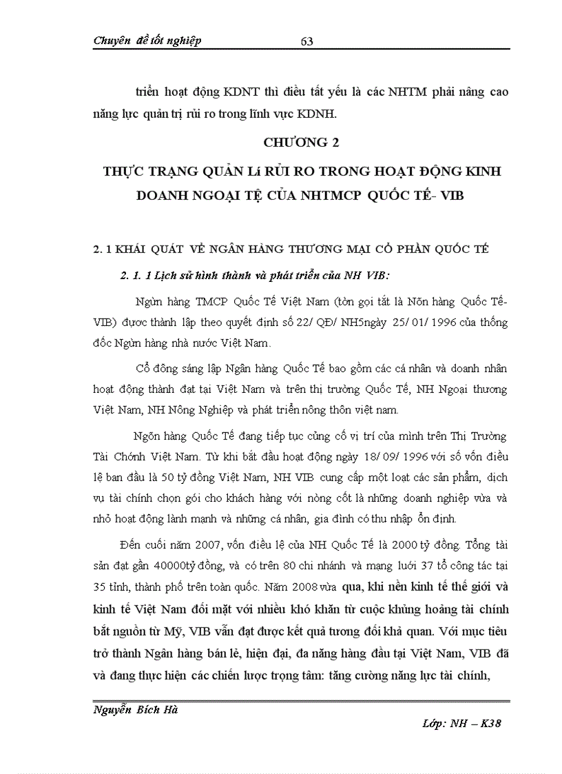 image for page Hạn chế rủi ro trong hoạt động kinh doanh ngoại tệ tại NHTMCP Quốc Tế-VIB