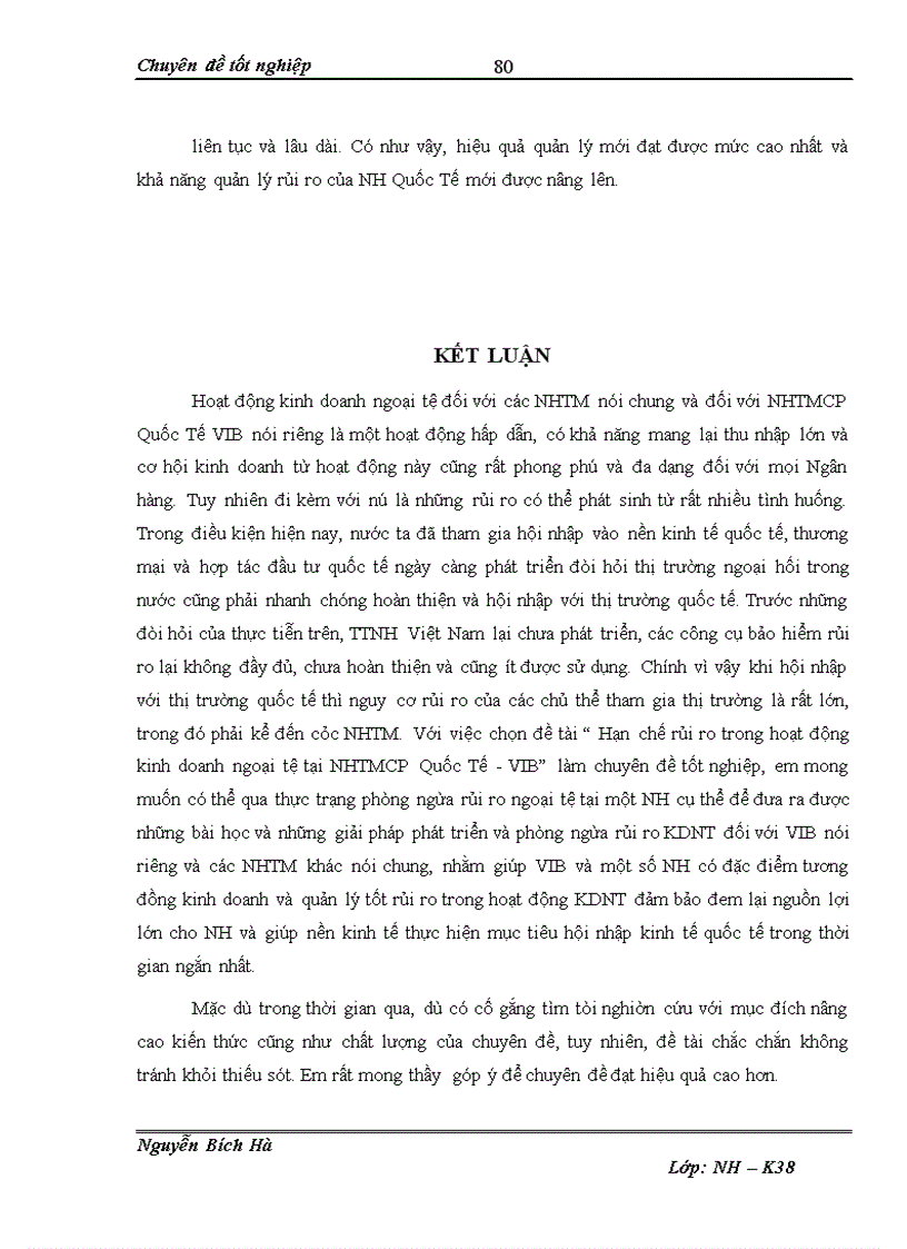 image for page Hạn chế rủi ro trong hoạt động kinh doanh ngoại tệ tại NHTMCP Quốc Tế-VIB