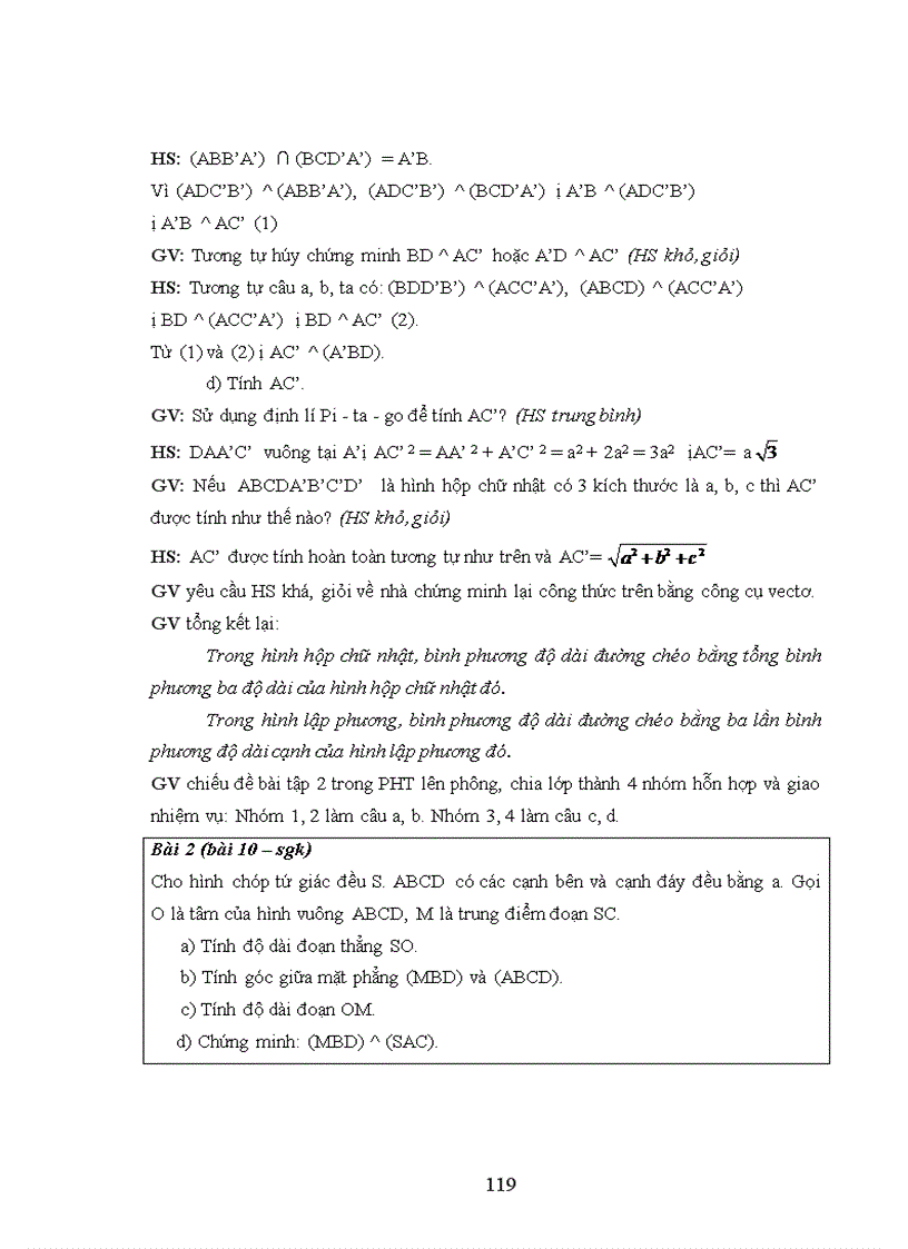 image for page Xây dựng và sử dụng hệ thống câu hỏi, bài tập phân hoá khi dạy học Quan hệ vuông góc trong không gian ở lớp 11 trường THPT