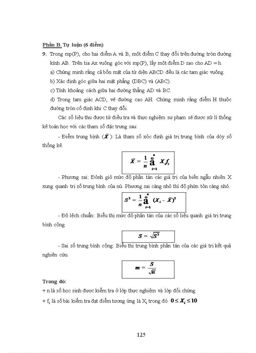 image for page Xây dựng và sử dụng hệ thống câu hỏi, bài tập phân hoá khi dạy học Quan hệ vuông góc trong không gian ở lớp 11 trường THPT